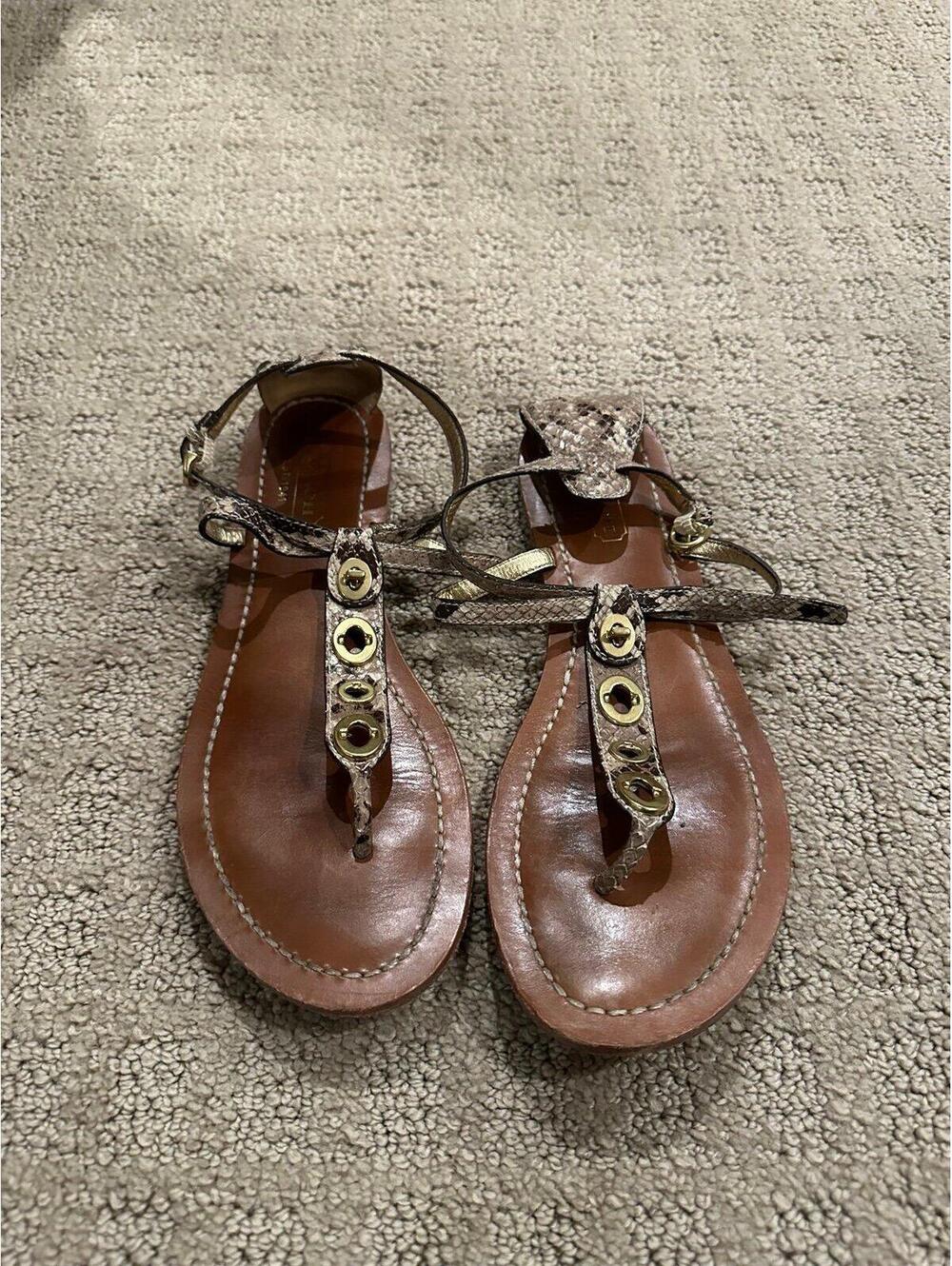 Coach Sieannah Sandals Snake Print Straps